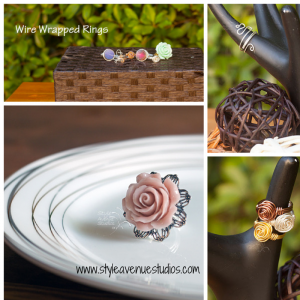 wire wrapped rings, stackable rings, handmade rings