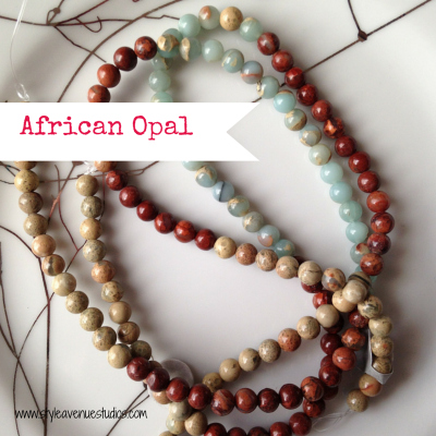 Rust, sand and aqua gemstone