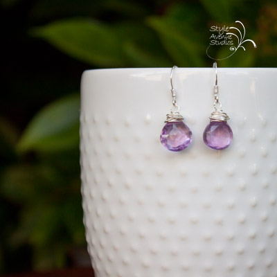 Pink Amethyst Earrings