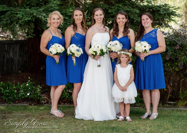 Blue Yellow Custom bridesmaid jewelry