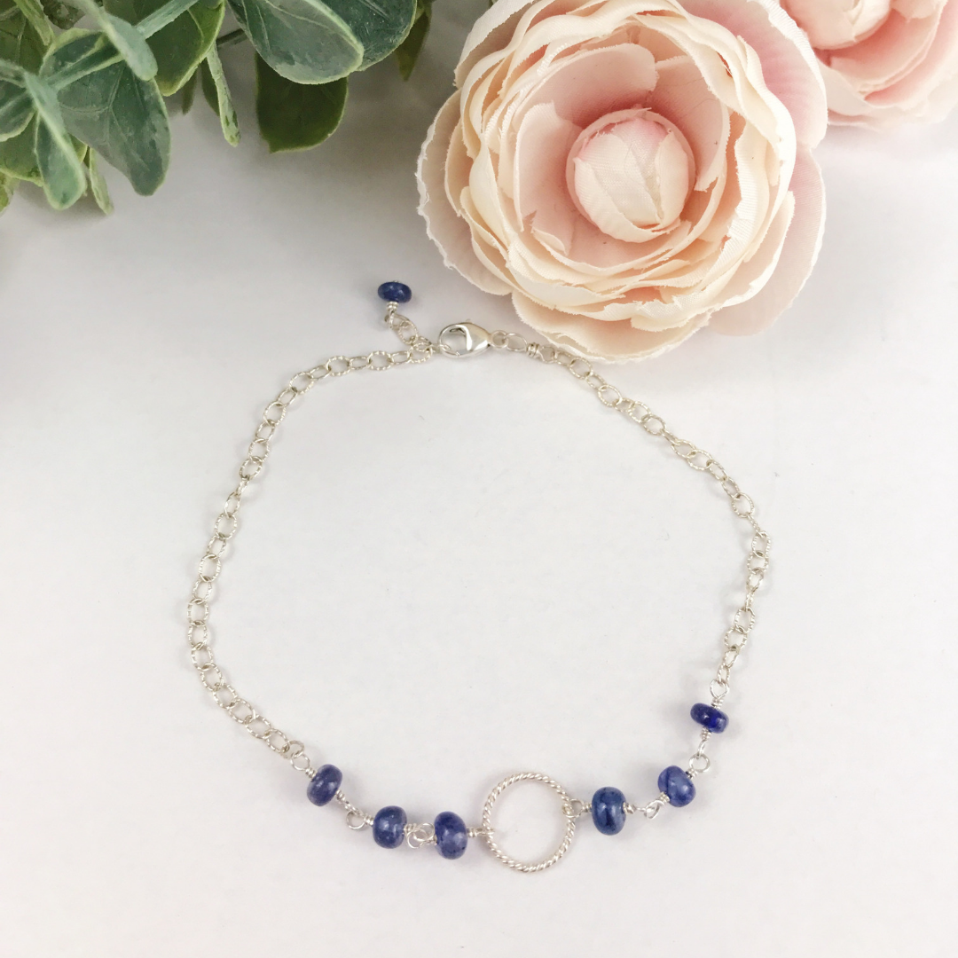 dainty sapphire bracelet
