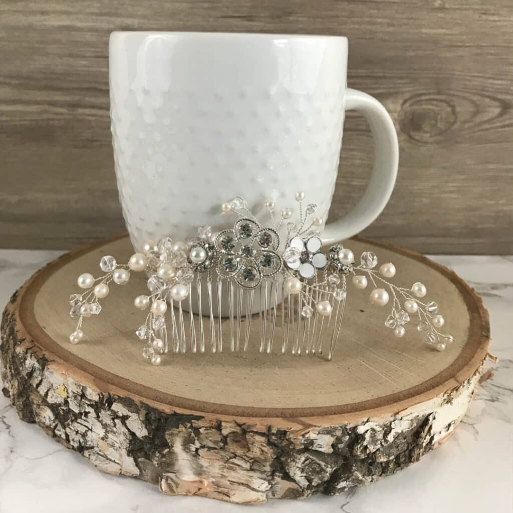 Pearl and Crystal Bridal Hair Comb